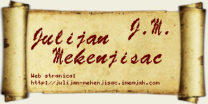 Julijan Mekenjišac vizit kartica
